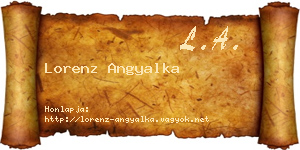 Lorenz Angyalka névjegykártya